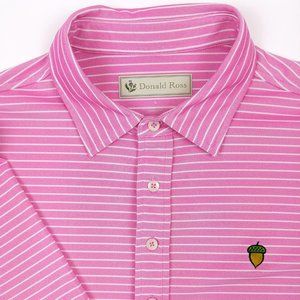 DONALD ROSS Men's Large Pink Spanish Oaks Polo